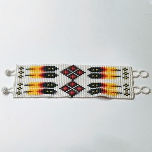 Huichol Beaded Bracelet cuff handmade